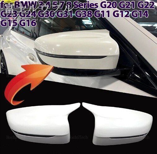 ドアミラーカバー 左右 ペア ホワイト BMW 5シリーズ G30 G31 ドアミラーカバー 左右 ペア ホワイト BMW 5シリーズ G30 G31