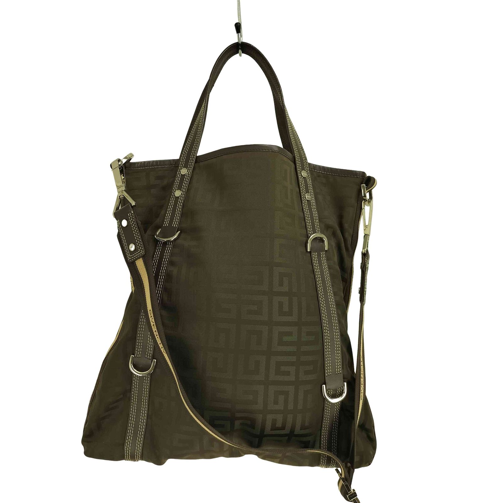 ジバンシィ GIVENCHY vintage 4G Pattern Nylon Tote Bag ロゴ