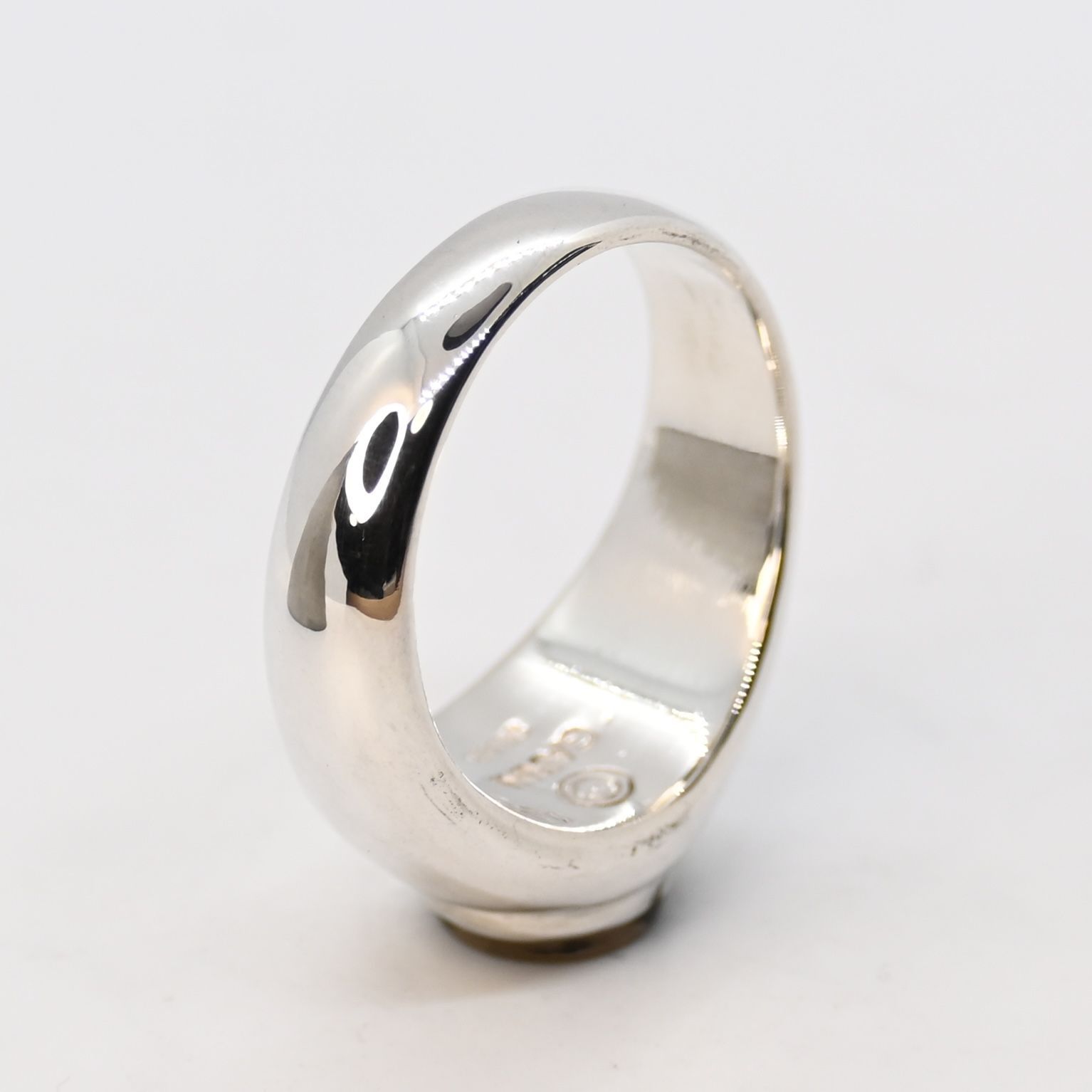 研磨済】GARNI シルバー925 ストーン リング 19号 ガルニ ブラウン