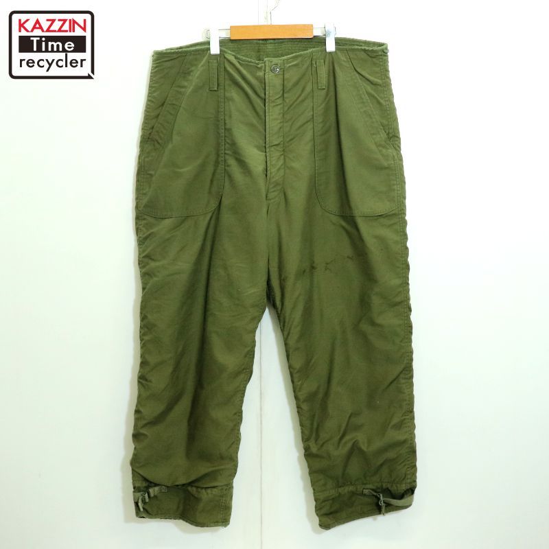 70s USA製 vintage U.S.NAVY A-2 デッキ ミリタリーパンツ メンズ 表記