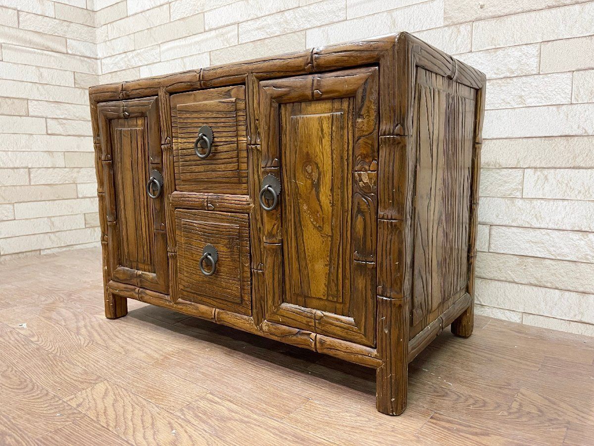 HECHO EN MEXICO ナチュラルウッドチェスト　サイドチェスト　無垢材 HECHO EN MEXICO ナチュラルウッドチェスト サイドチェスト 無垢材