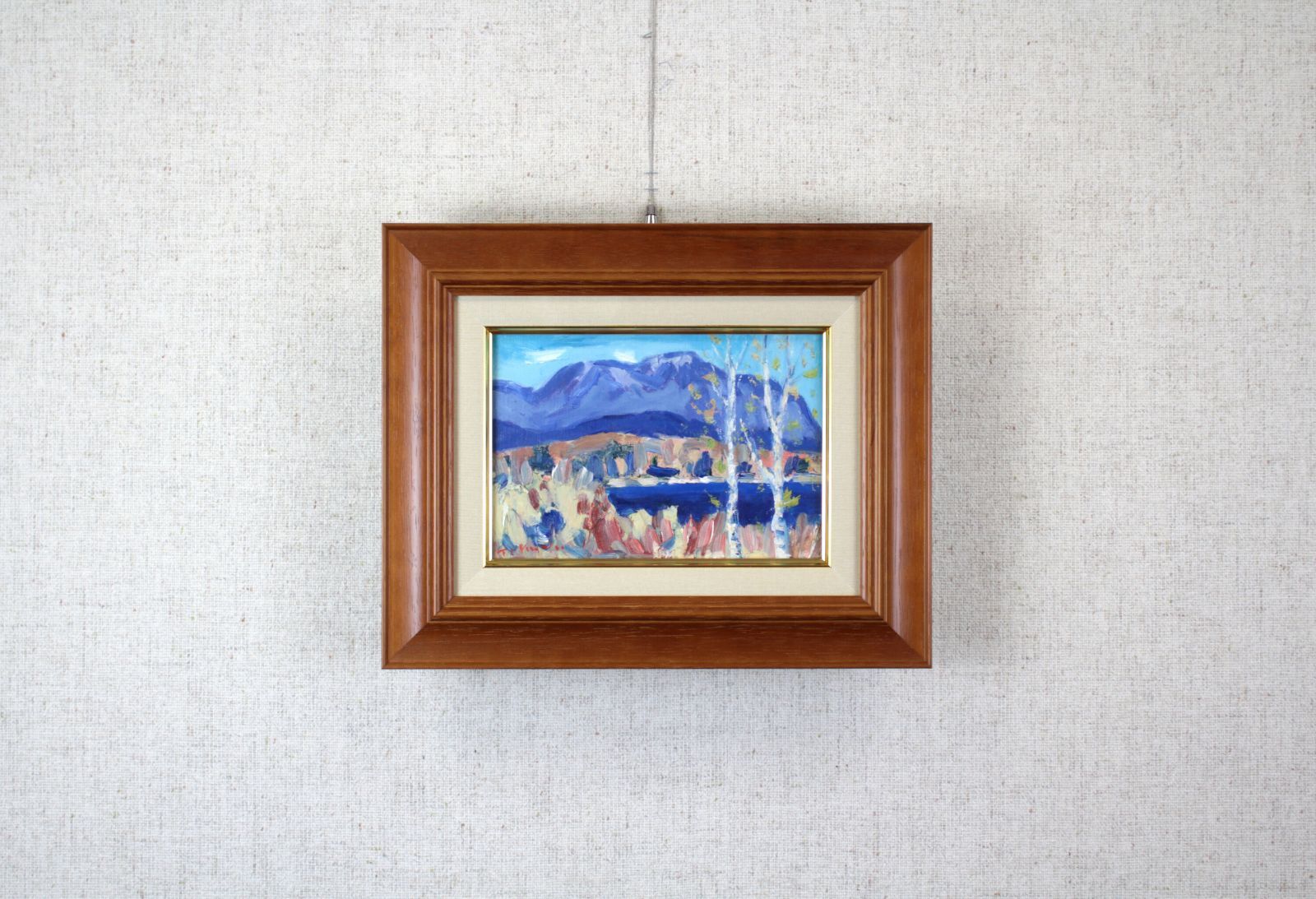 作家不明 「野尻湖」 油絵・油彩画 絵画 - 北海道画廊