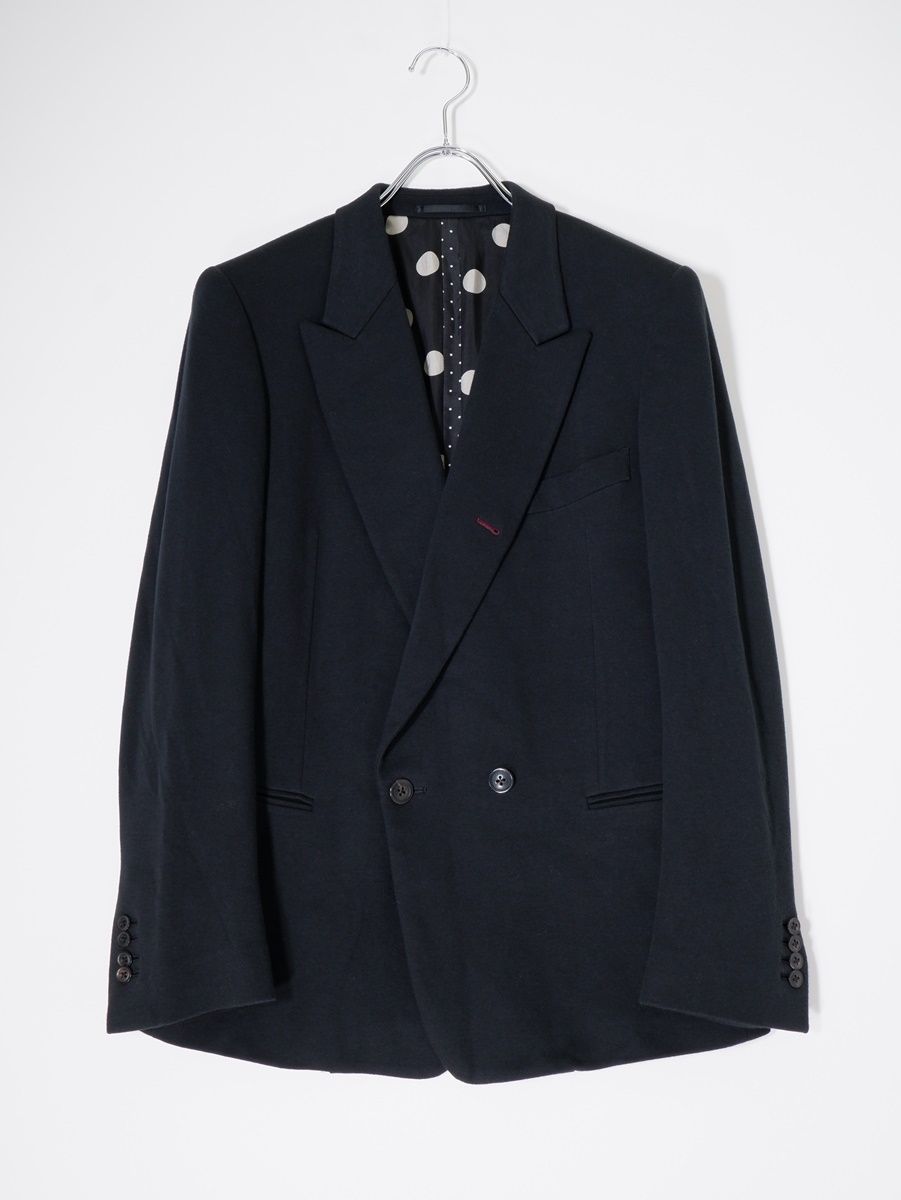 Paul Smithポールスミス メインライン 裏地ドット柄 コットンジャージーダブルデザインジャケット M MJKA78496