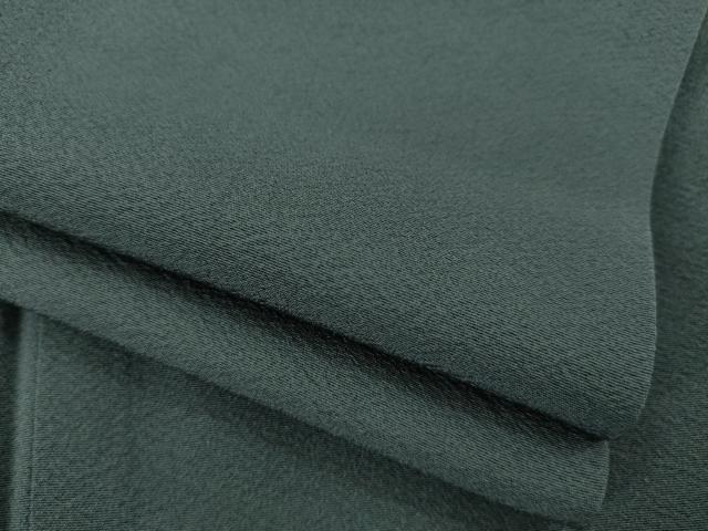 平和屋着物●上質な色無地 錆鉄御納戸色 正絹 AABC3217ck