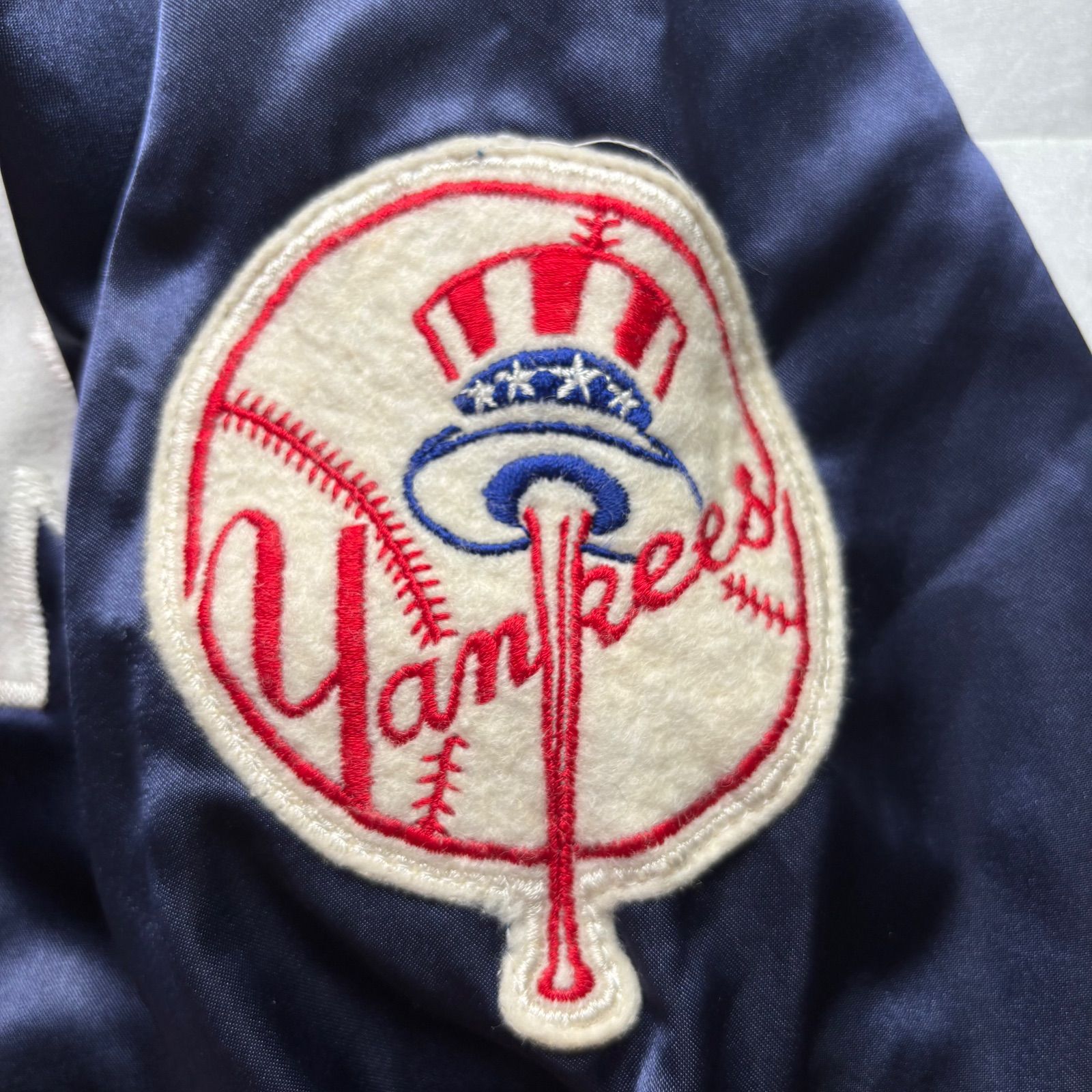 90’s ニューヨーク・ヤンキース スタジャン　 刺繍ワッペン 90s 00s MLB LNISHINE NEW YORK YANKEES ニューヨークヤンキース