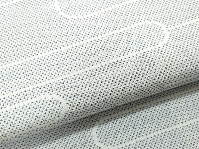 平和屋着物○本場大島紬 白大島 名匠たかし 9マルキ エ霞文 証紙付き  