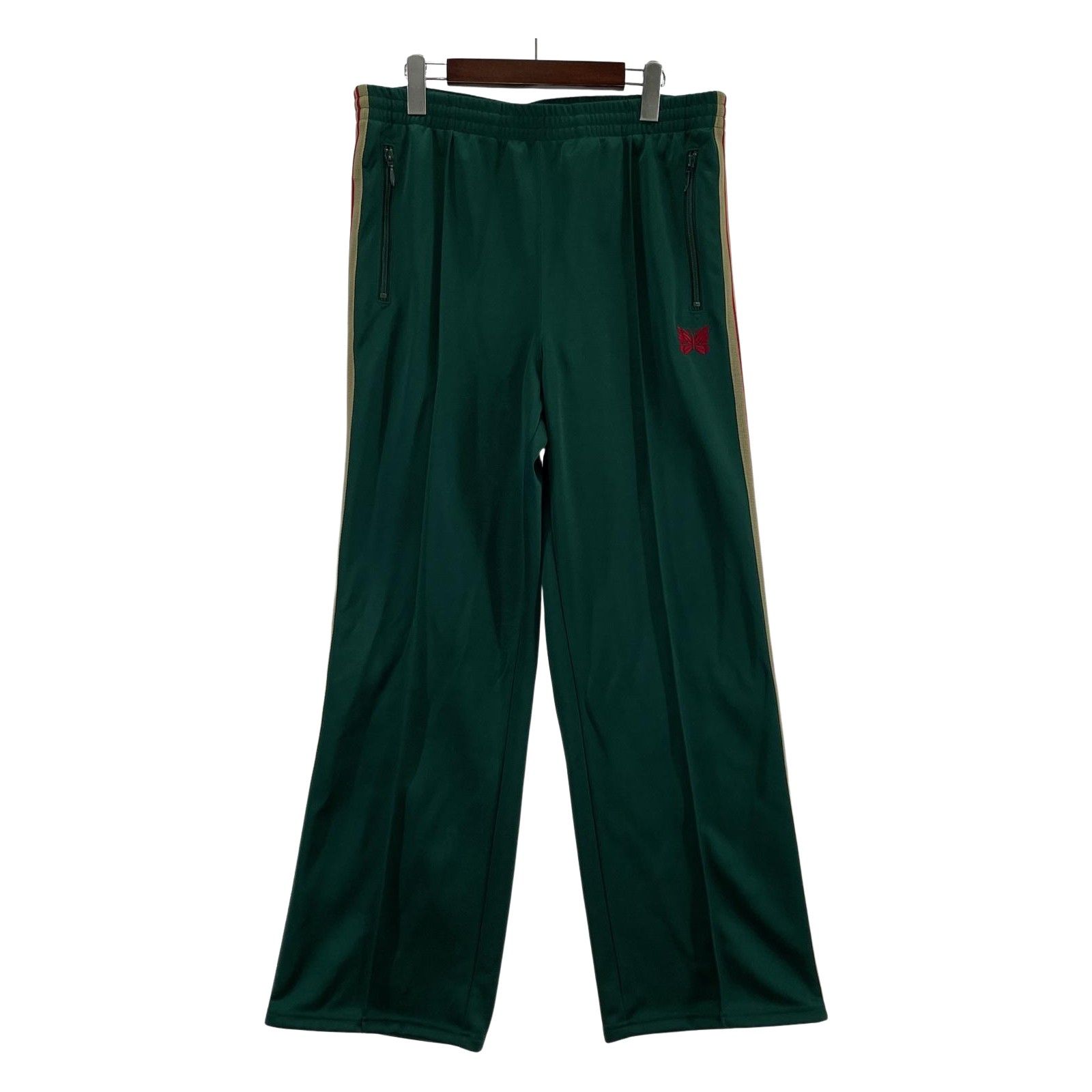 Needles UNEVEN別注 trackpants L グリーン - メルカリ