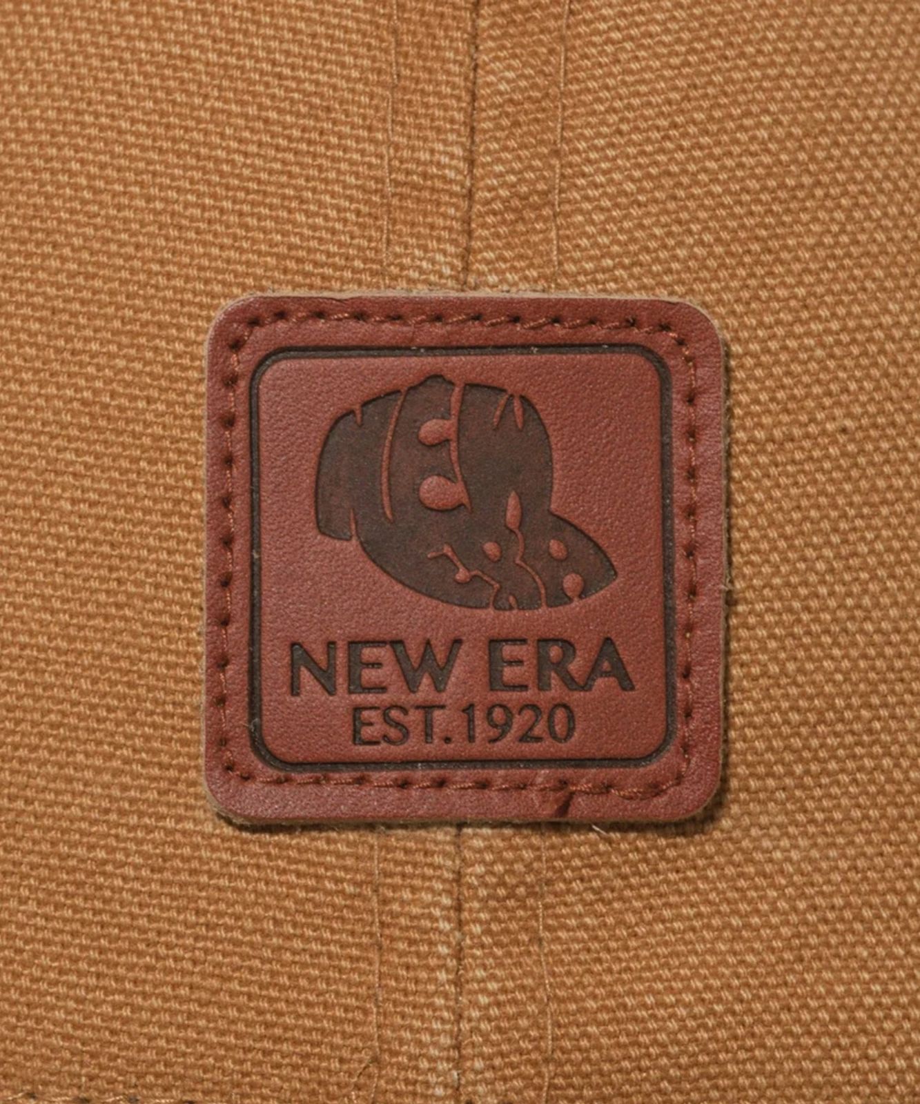 【ムラスポ公式】新品 NEW ERA ニューエラ Youth 9TWENTY Leather Patch ダックキャンバス ライトブロンズ キッズ キャップ 帽子 14111929