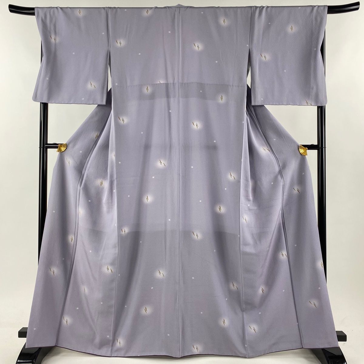 付下げ 身丈155.5cm 裄丈64.5cm M 袷 墨流し ぼかし 山吹色 正絹 美品  