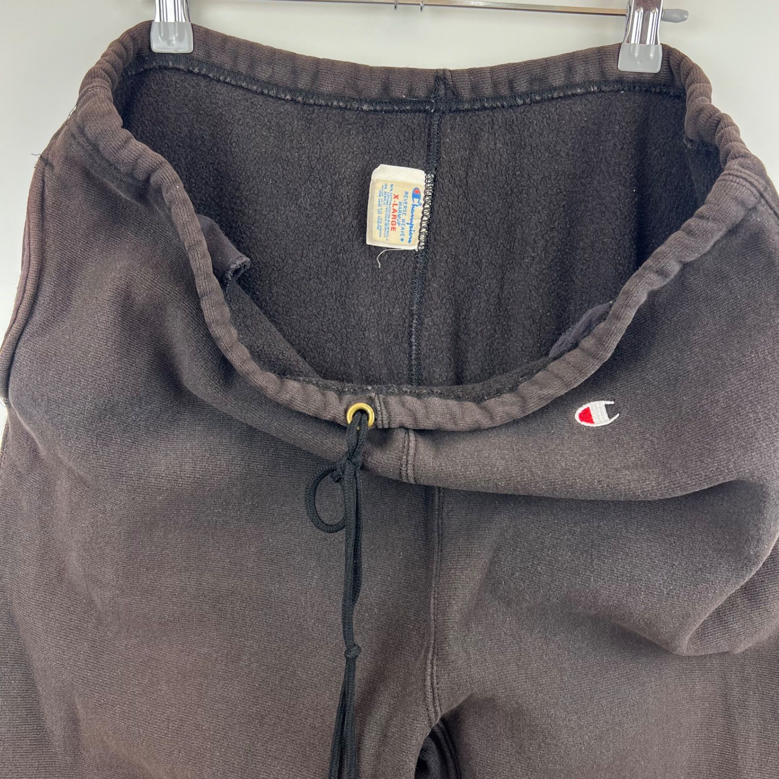 専用　champion reverse weave 80s トリコタグ フェード Champion REVERSE WEAVE 80s 中期 USA XL black fade pants