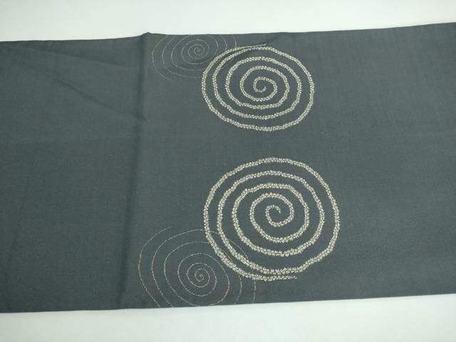 平和屋本店■極上　田中工芸織物　祥園謹製　克絲綴　太鼓柄袋帯　渦　金銀糸　逸品　DZAA5432kh5 平和屋本店□極上 田中工芸織物 祥園謹製 克絲綴 太鼓柄袋帯 渦 金銀糸