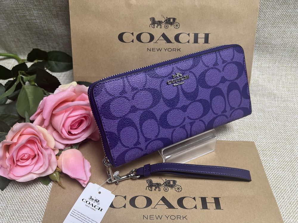 COACH 財布 コーチ 長財布 シグネチャー ロング ジップ アラウンド 