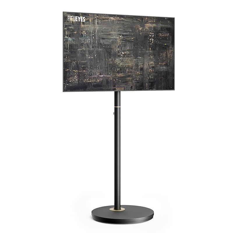 FITUEYES DESIGN テレビスタンド キャスター付き 24～48インチ対応 リビングルーム 自立式 移動式 シンプル スマート スリム ブラック マスターシリーズ 1