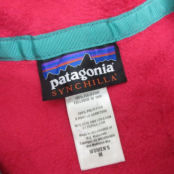 P■パタゴニア/Patagonia ライトウェイト シンチラ スナップT プルオーバー/25455【M】赤系/LADIES/317【中古】■