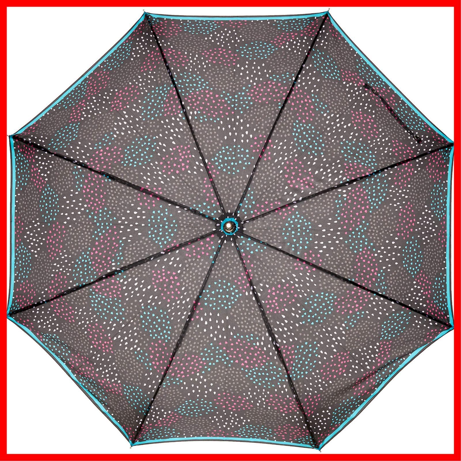 レディース しずくハート柄 婦人ジャンプ長傘 ミックスファクトリー ムーンバット