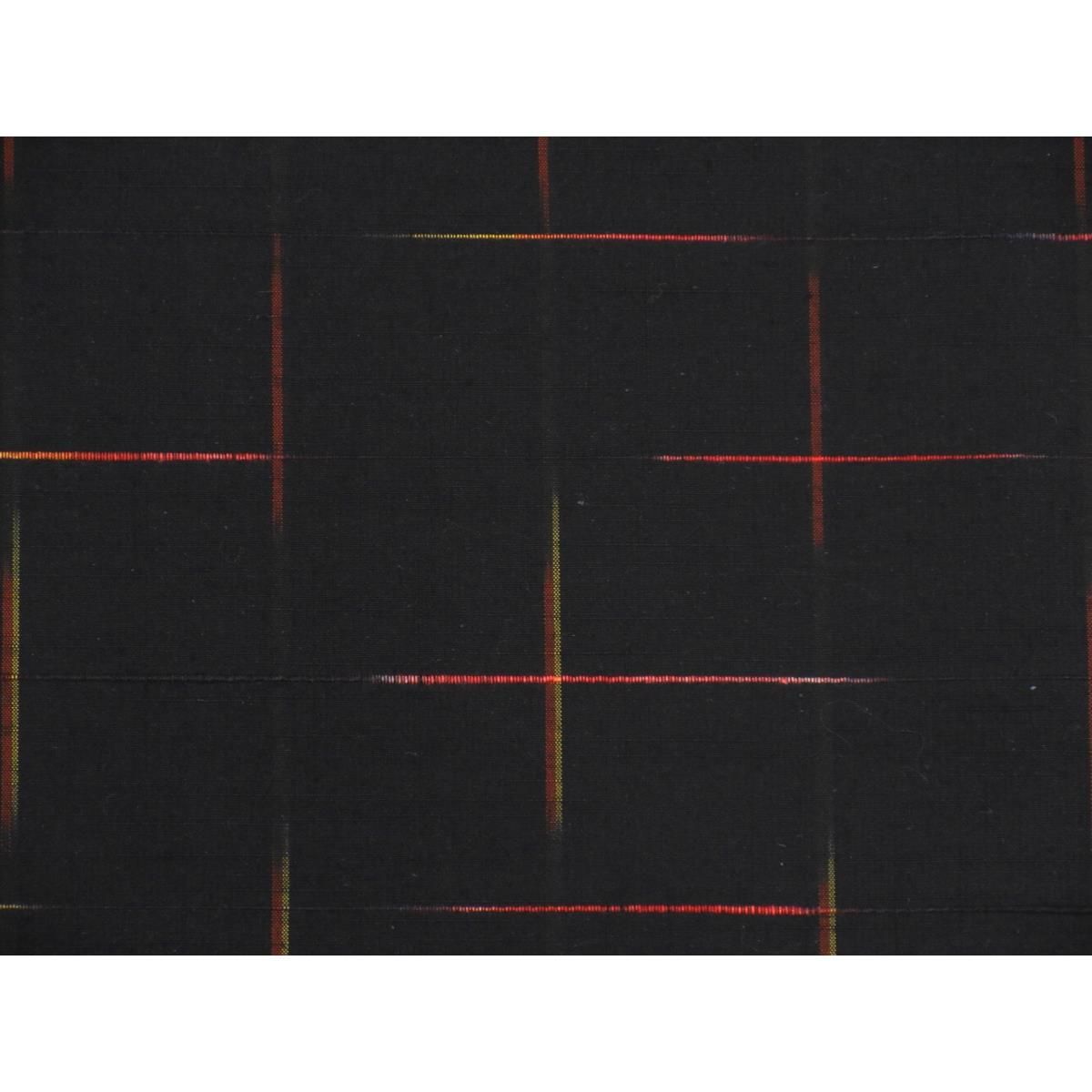 未使用品 紬 黒 葡萄唐草 身丈169.5cm 裄丈69.0cm 袷 正絹 未使用品】紬 未使用品 紬 黒 葡萄唐草 身丈169.5cm 裄丈