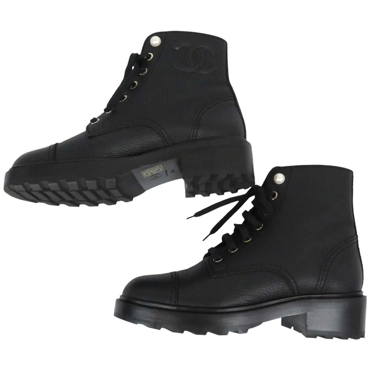 レースアップ ショートブーツ