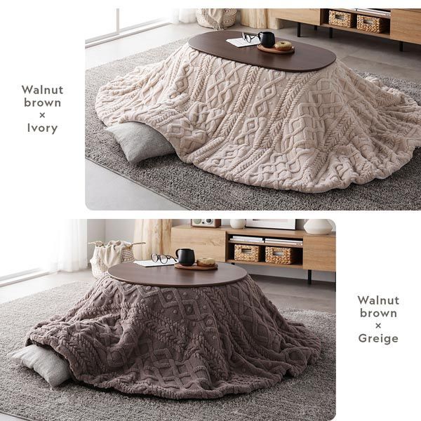 ☆折れ脚布団付きこたつ68☆ 折れ脚布団付きこたつ 68ブラウン＆