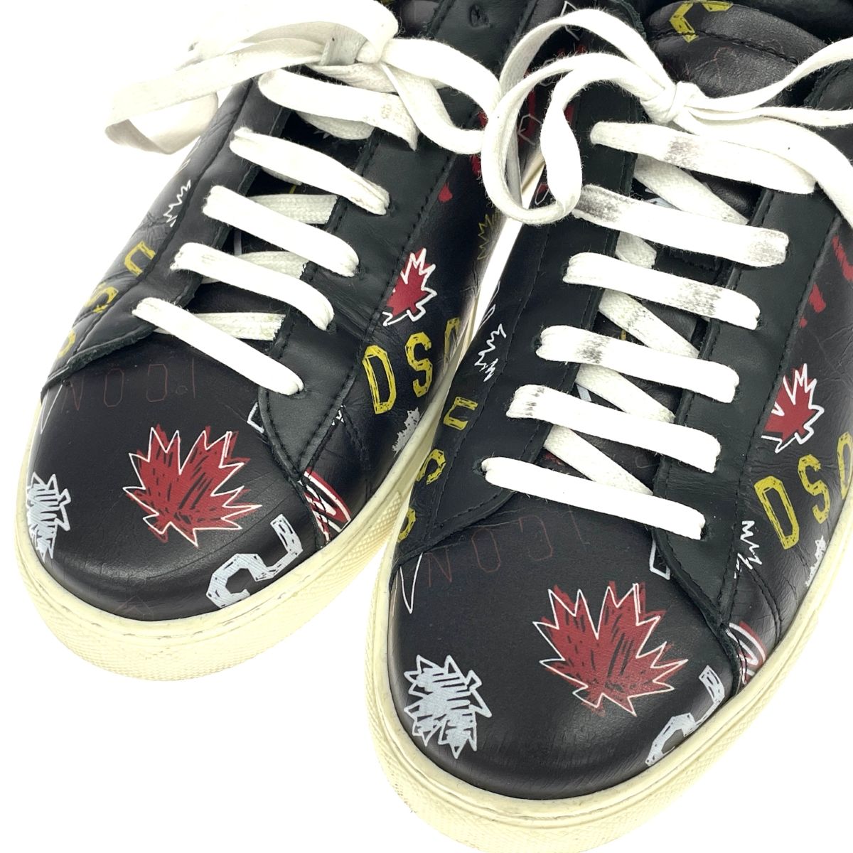 Dsquared2 ディースクエアード スニーカー 表記サイズ:40 レザー/総柄 