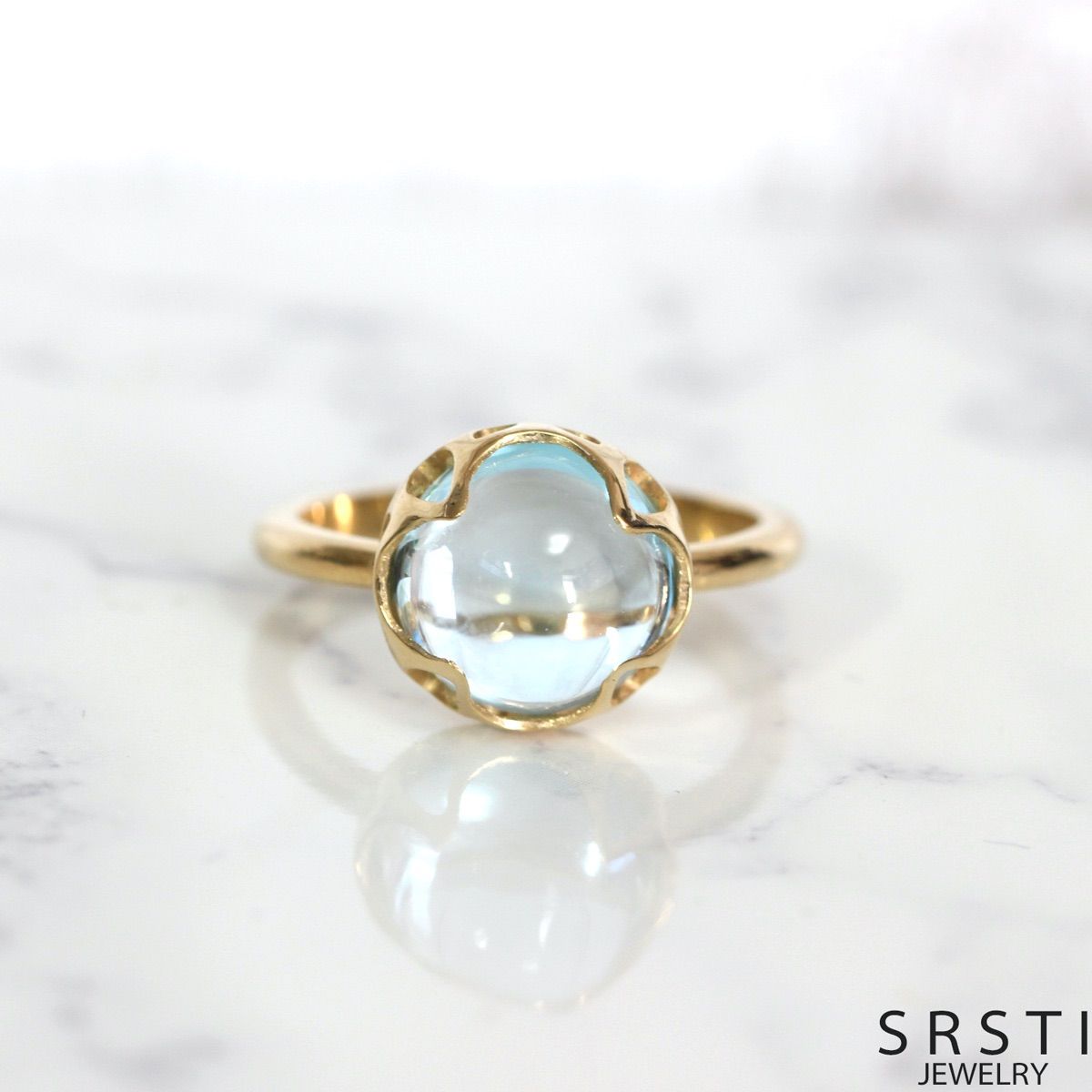 ete オパール フルーレット ピアス K18YG（イエローゴールド） 黄色