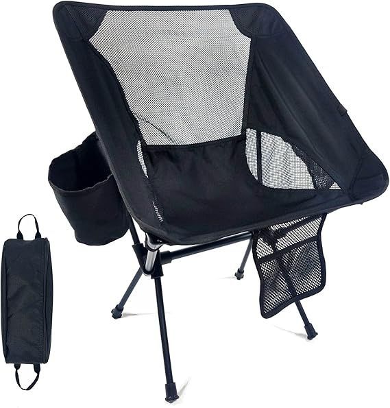 【在庫処分】Dominant-X アウトドアチェア キャンプ椅子 超軽量 0.9KG 折りたたみ コンパクト より安定 ハイキング お釣り 登山 ドリンクホルダー付 収納バッグ付き 耐荷重150kg