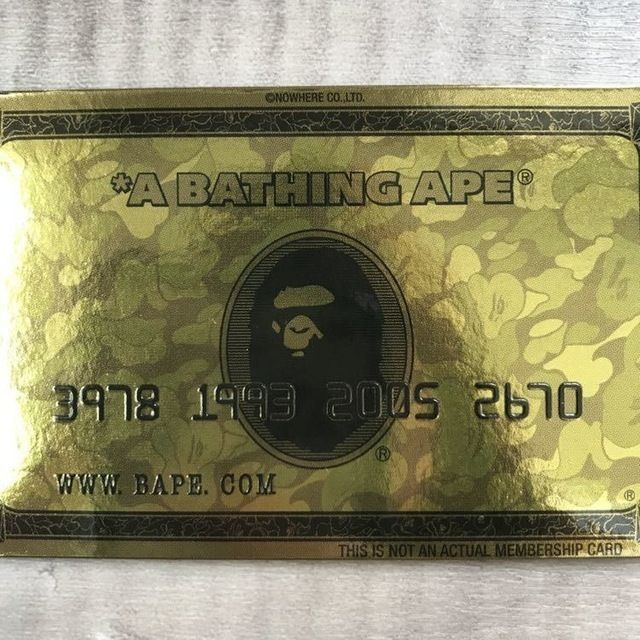 ☆非売品☆ ゴールドカード マグネット 会員限定 a bathing ape