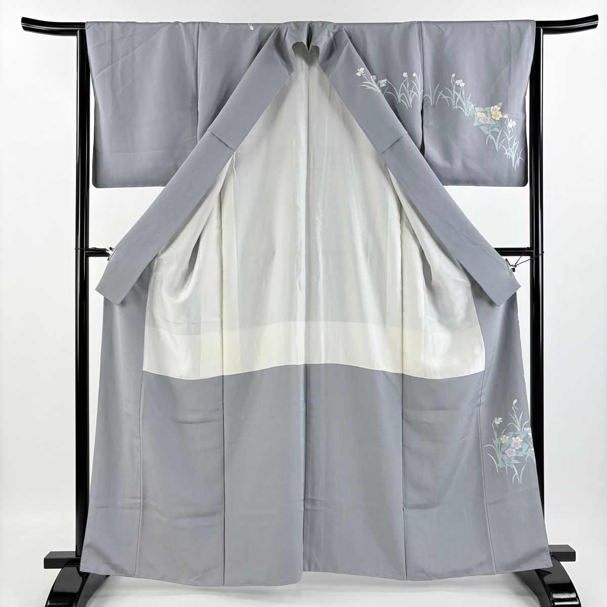 美品 小紋 水色 ぼかし 氷割れ 身丈164cm 裄丈67cm 袷 お洒落 美品【蛍ぼかし】絽 洗える夏着物 小紋 s227 | 着物 夢美月