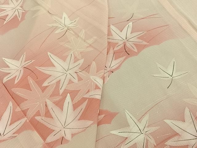 平和屋着物○上質な小紋 楓シルエット 暈し染め 正絹 逸品 DAAV1290tw 平和