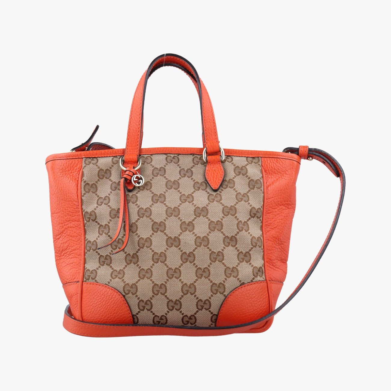 グッチGucciブリー ベージュ×オレンジ レザー×ファブリック 449241 G023091569