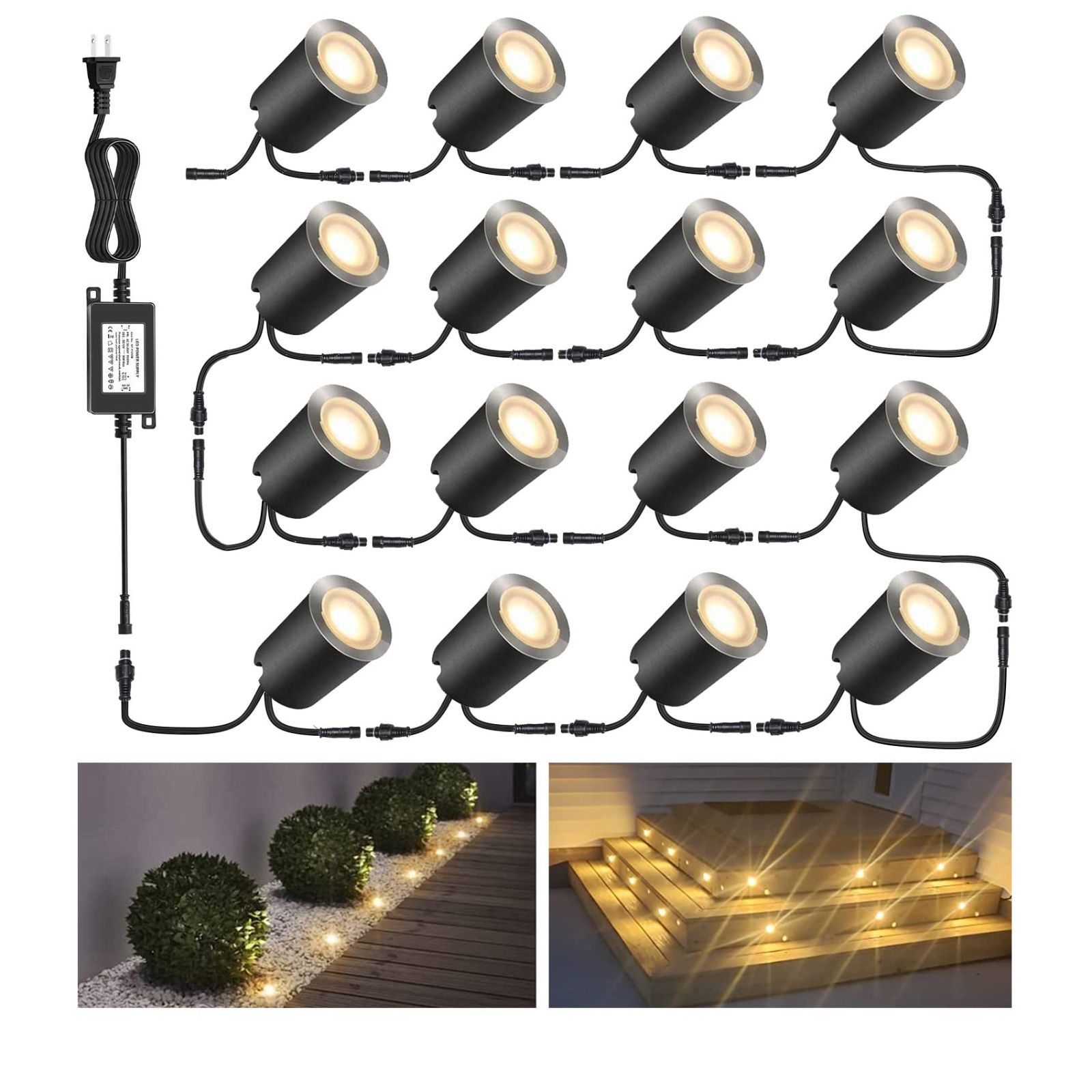 在庫セール】地中埋込型ライト 明るい 防水 屋外 電球色LED コンセント