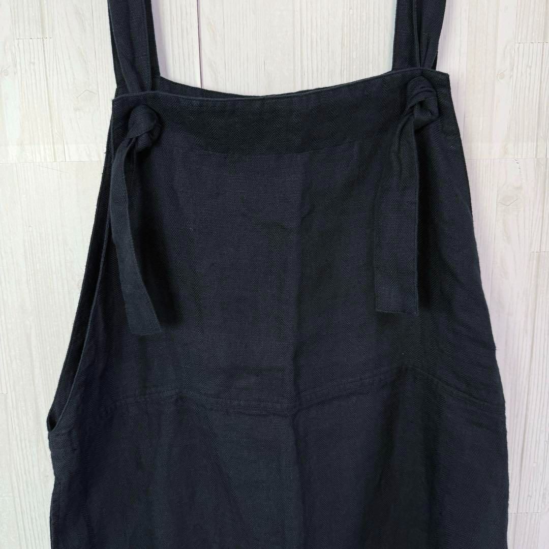 ハーベスティ ジャンパースカート ワンピース サロペット 黒