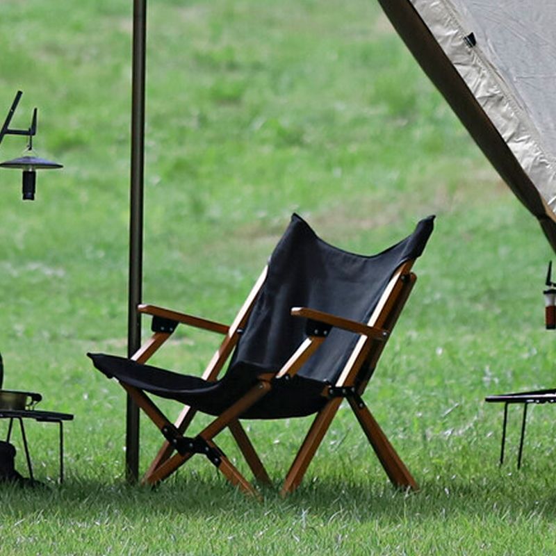 アノバ（ANOBA）] ウッドハイバックチェア ロータイプ ブラック ANOBA