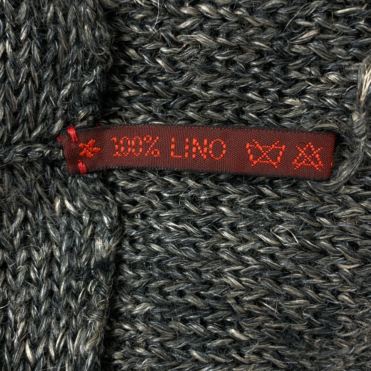 【美品】  DANIELA GREGIS / ダニエラグレジス | リネン ボタンレス ニット カーディガン | F | ダークグレー | レディース 美品】 DANIELA GREGIS / ダニエラグレジス | リネン ボタンレス
