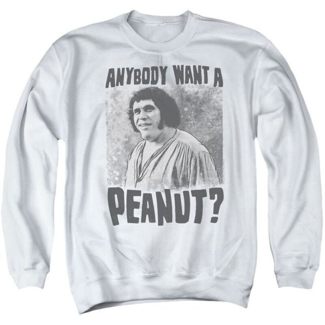 【送料無料】 ライセンス キャラクター メンズ ニット・セーター アウター Princess Bride A Giant Snack Adult Crewneck Sweatshirt White