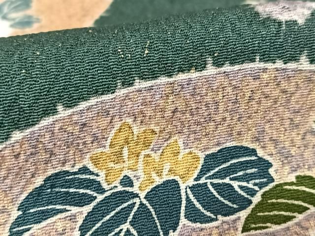 平和屋着物○訪問着 絞り 地紙花丸文 金彩 正絹 逸品 AAAW4388np