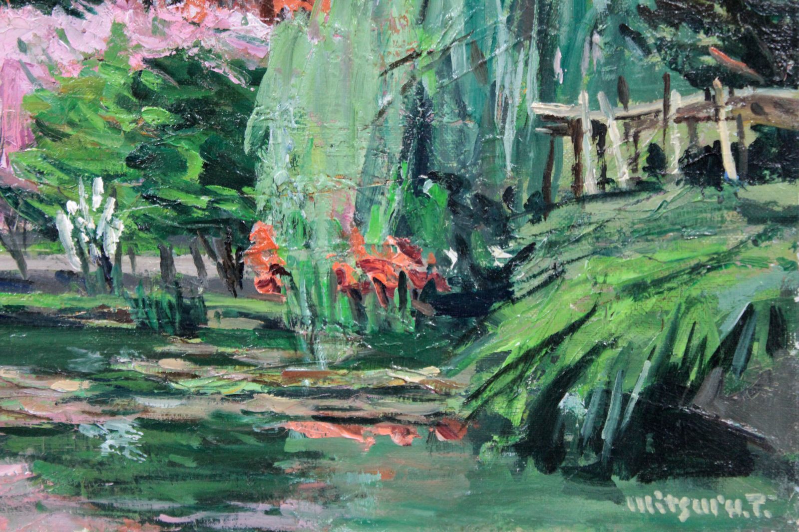 豊田満 「桜の頃」 油絵・油彩画 絵画 豊田満 『桜の頃』 油彩画 - 北海道画廊