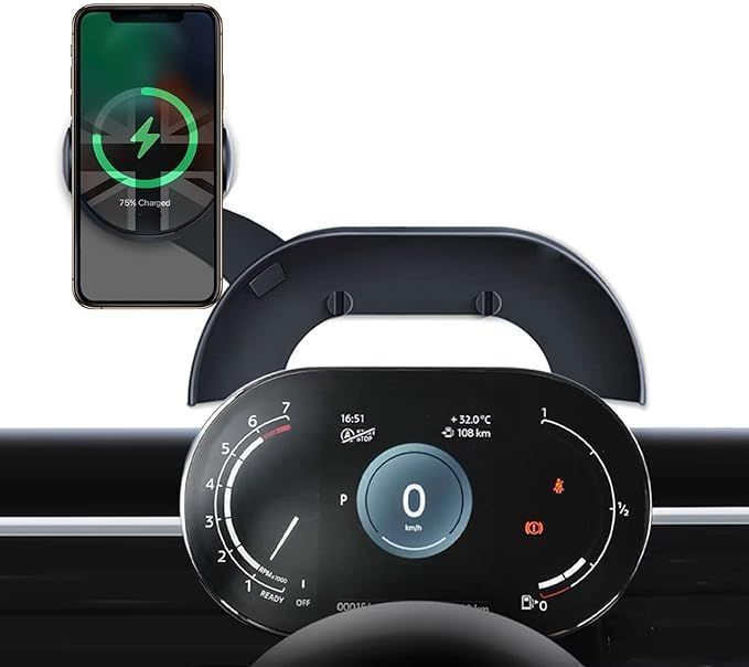 Persevere スマホホルダー BMW ミニクーパー ワイヤレス充電 クリップ式 BMW MINI F54 F55 F56 F57 デジタルメーター車 電動左側
