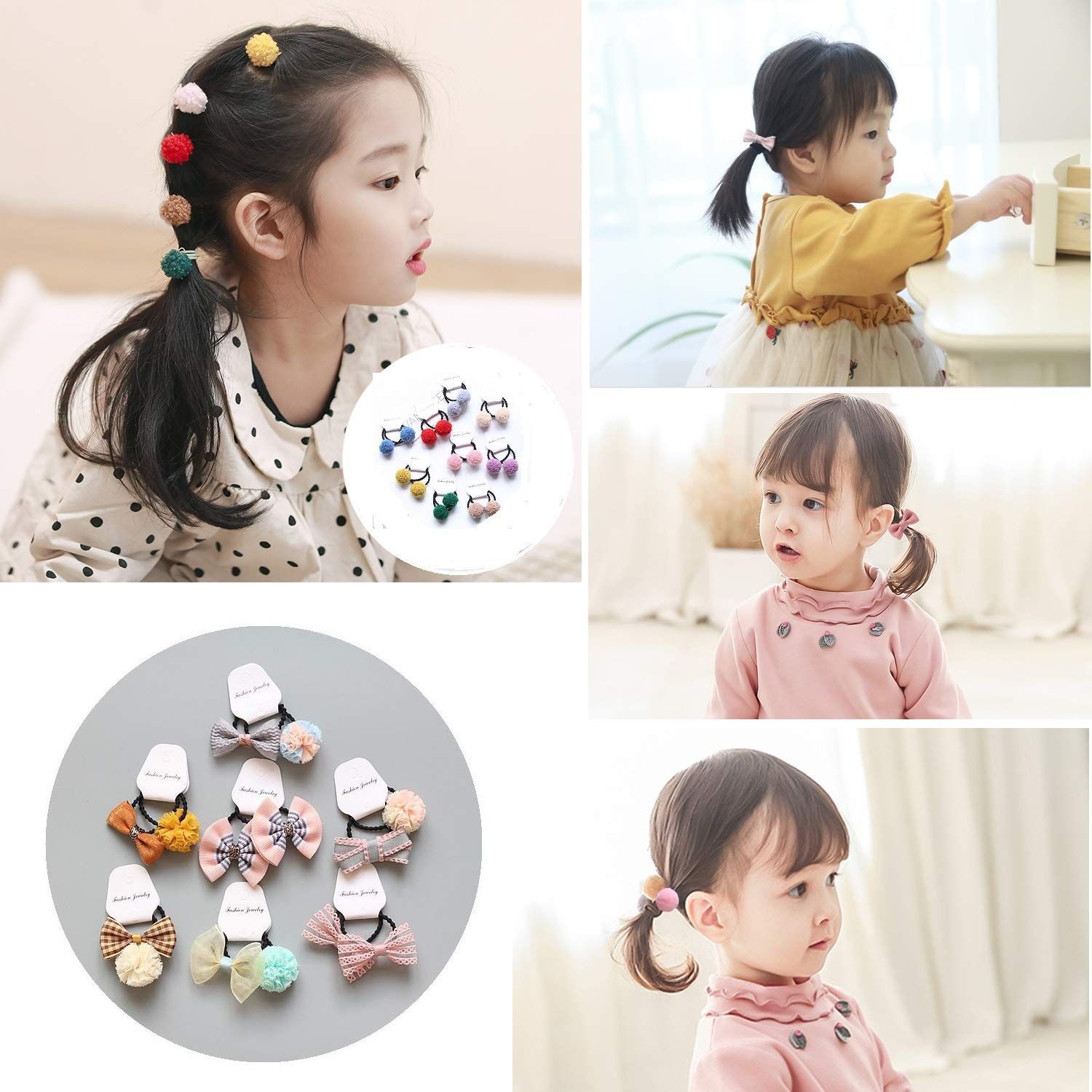 数量 赤ちゃん用 ヘアゴム リボン 髪ゴム こども かみどめ ヘア 子供 女の子 かわいい おしゃれ LYXOTO シンプル ギフト