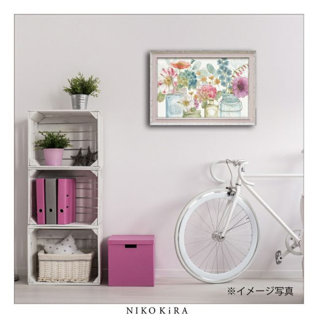 おしゃれ アート モダン 絵画 開運 額入り 玄関 トイレ かわいい 絵 花