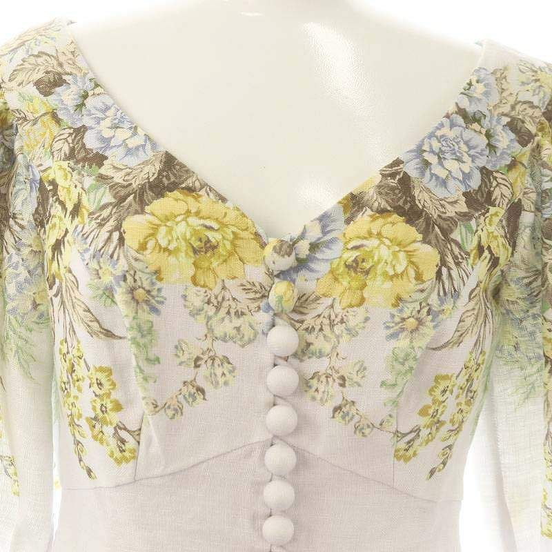 【美品】ZIMMERMANN オールインワンフラワープリントミニドレス 美品】ZIMMERMANN オールインワンフラワープリントミニドレス