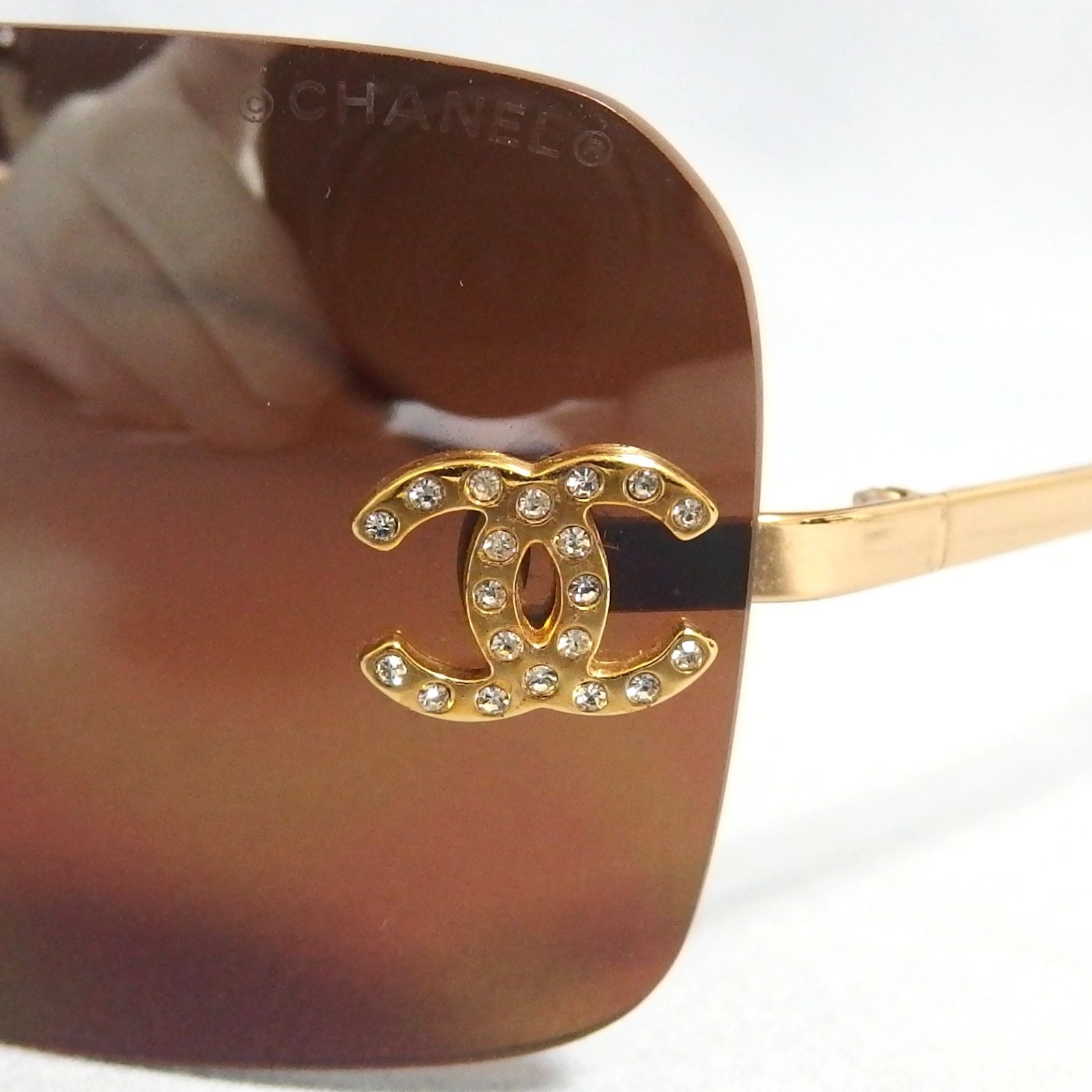専用シャネル CHANEL ココマーク ラインストーン サングラス ヴィンテージ シャネル CHANEL 4029-B サングラス ココマーク ビジュー ライン