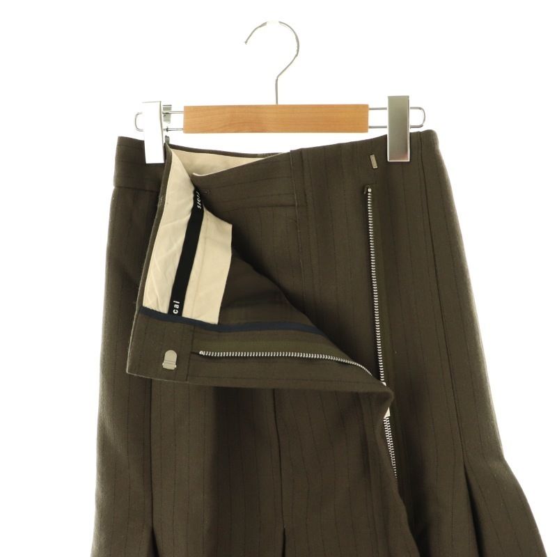 サカイ sacai Chalk Stripe Skirt スカート ロング 0 カーキ