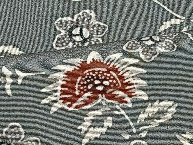 平和屋着物□上質な小紋 更紗花文 正絹 逸品 CAAV1590kb