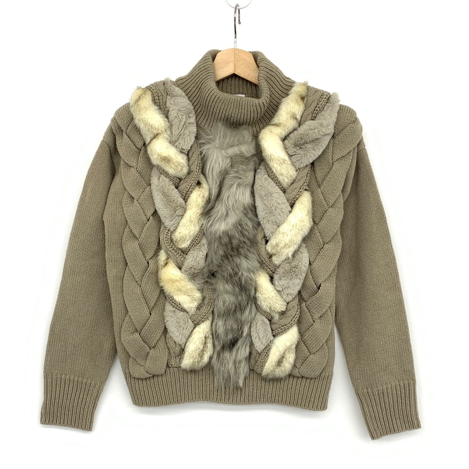 Andrea\u0026co FUR BRAID WOOL KNIT出品します - トップス