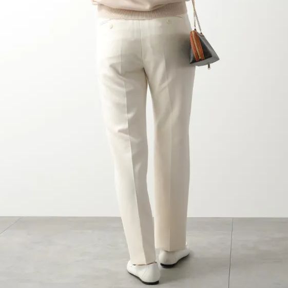 美シルエット感【Max Mara】愛用確定 レディースホワイトパンツ Max Mara Chenzia パンツ | ホワイト | FARFETCH JP