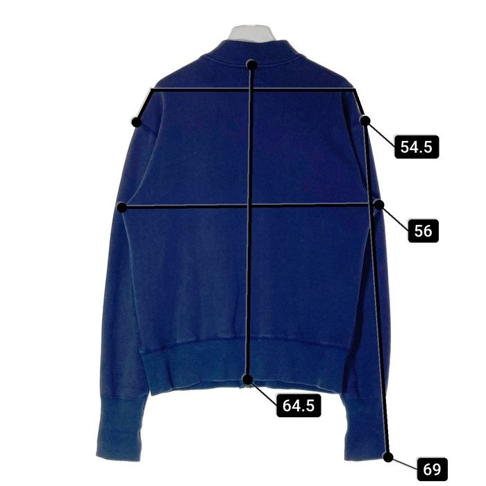 ☆EVISU エヴィス スウェット デニム ジップアップ トレーナー