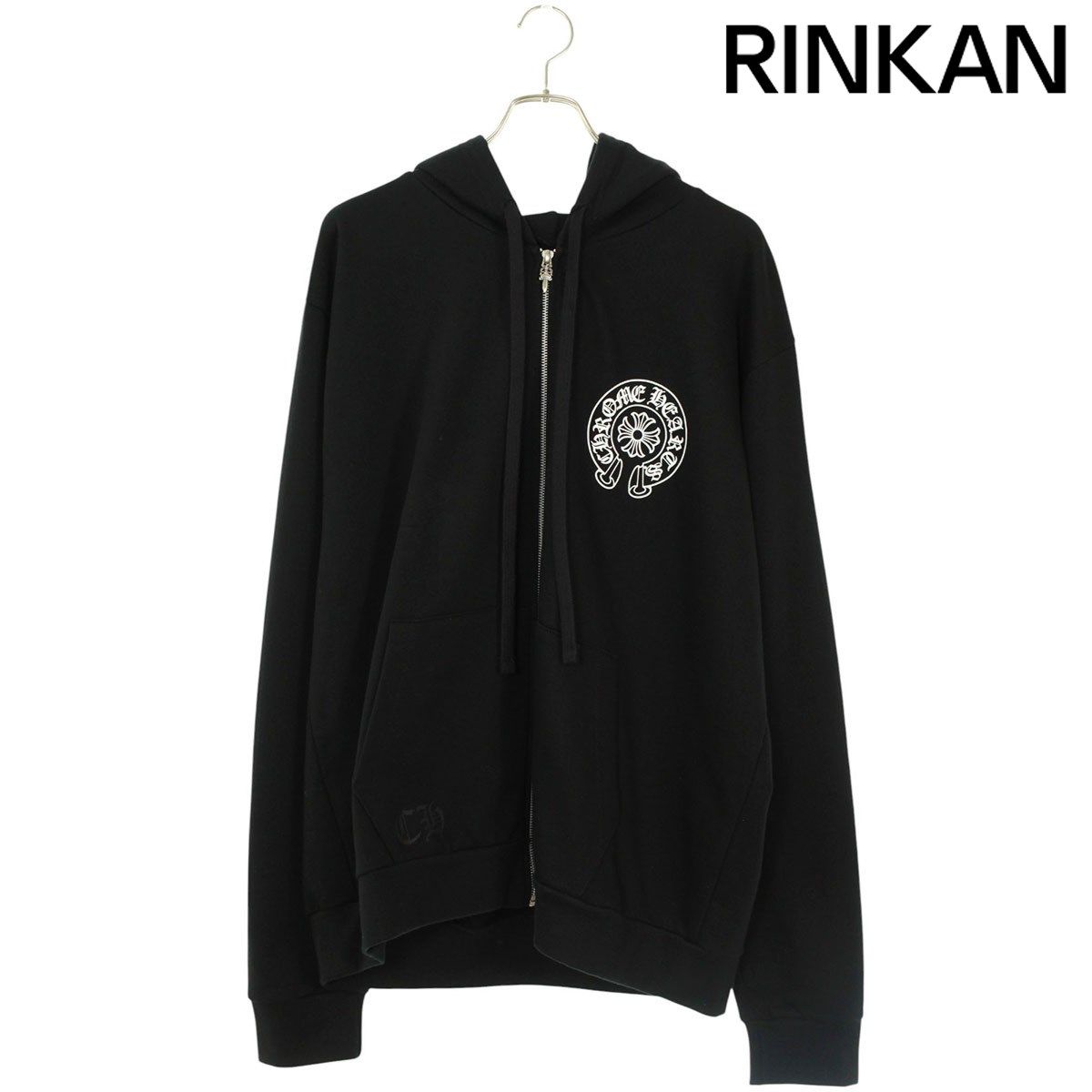 クロムハーツ SWTSHRT HD ZIP 東京 ホースシューバックプリントジップアップパーカー メンズ L