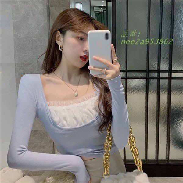 セクシー トップス 長袖 胸元 レース セクシートップス レディース フェミニン 女性  nee2a953862