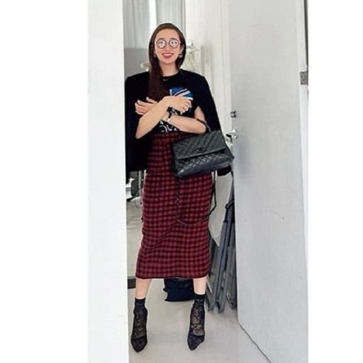 ブロックチェック 神崎恵さん着用