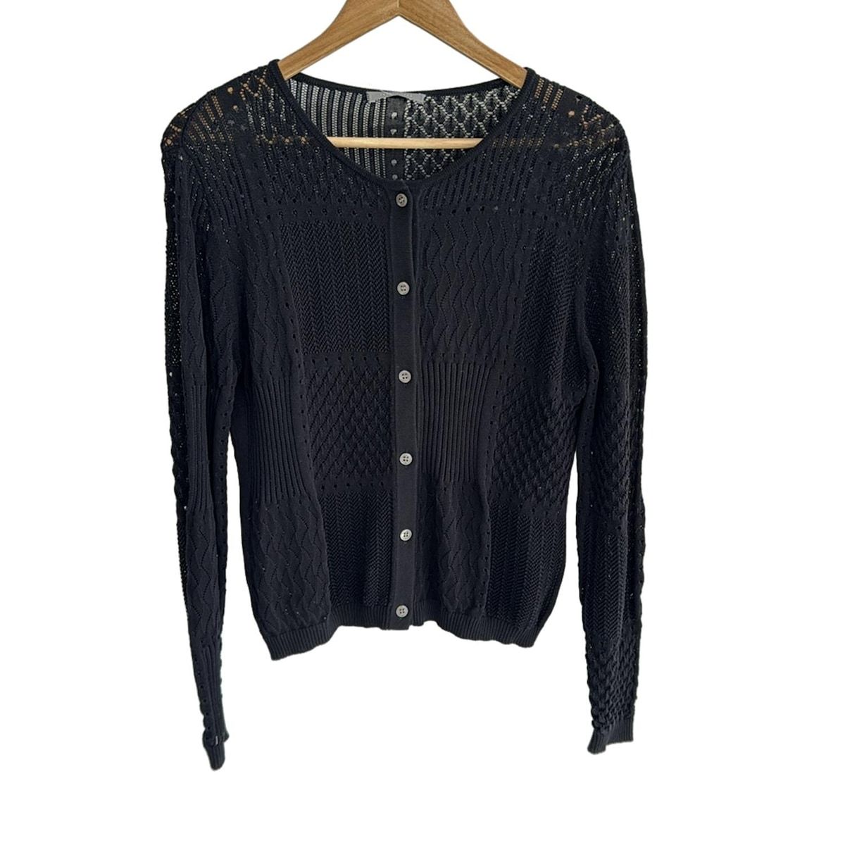 theory luxe セオリーリュクス カーディガン サイズ40 M レディース - 黒 長袖|透かし編み